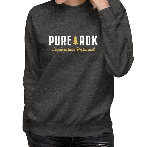 PureADK Logo Crew Sweatshirt - Cozy Unisex Pullover for Men & Women | Perfect for Casual Wear, Outdoor Adventures & Street Style Fashion