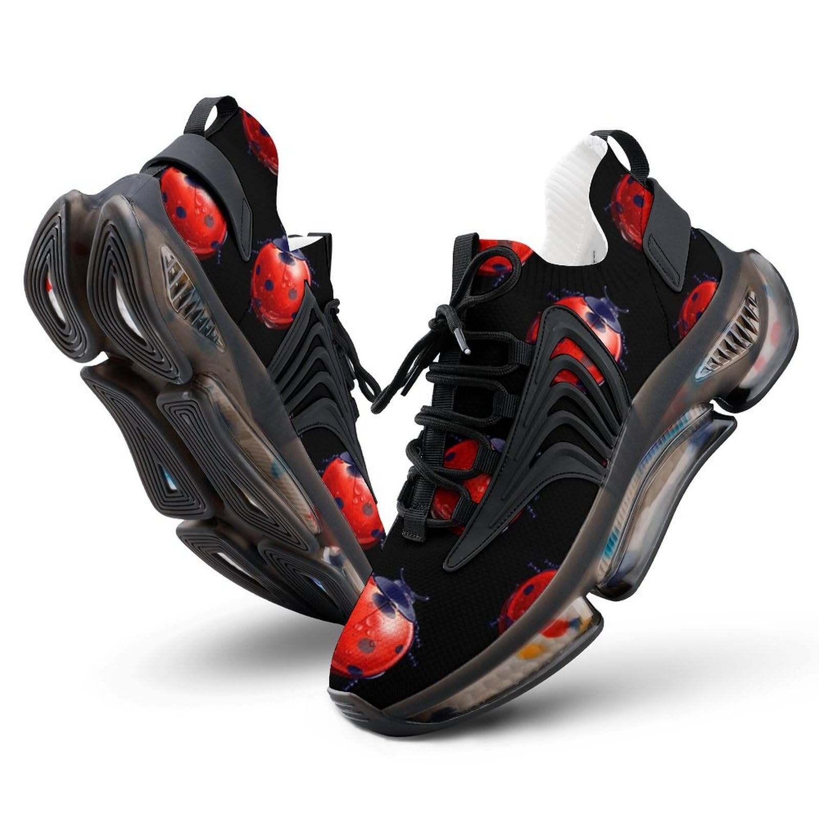 **Red Ladybug Men's Running Shoes - Lightweight Athletic Sneakers for Gym, Hiking & Outdoor Sports - Breathable Comfort for Jogging & Fitness**