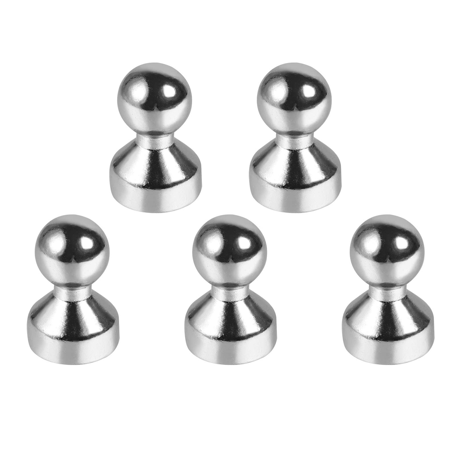 NUOBESTY 5Pcs Magnetic Push Pins - Strong Refrigerator Magnets, Whiteboard & Office Tacks for Maps, Notes & Photos - Perfect for Home, School, Classroom & Office Organization (White)