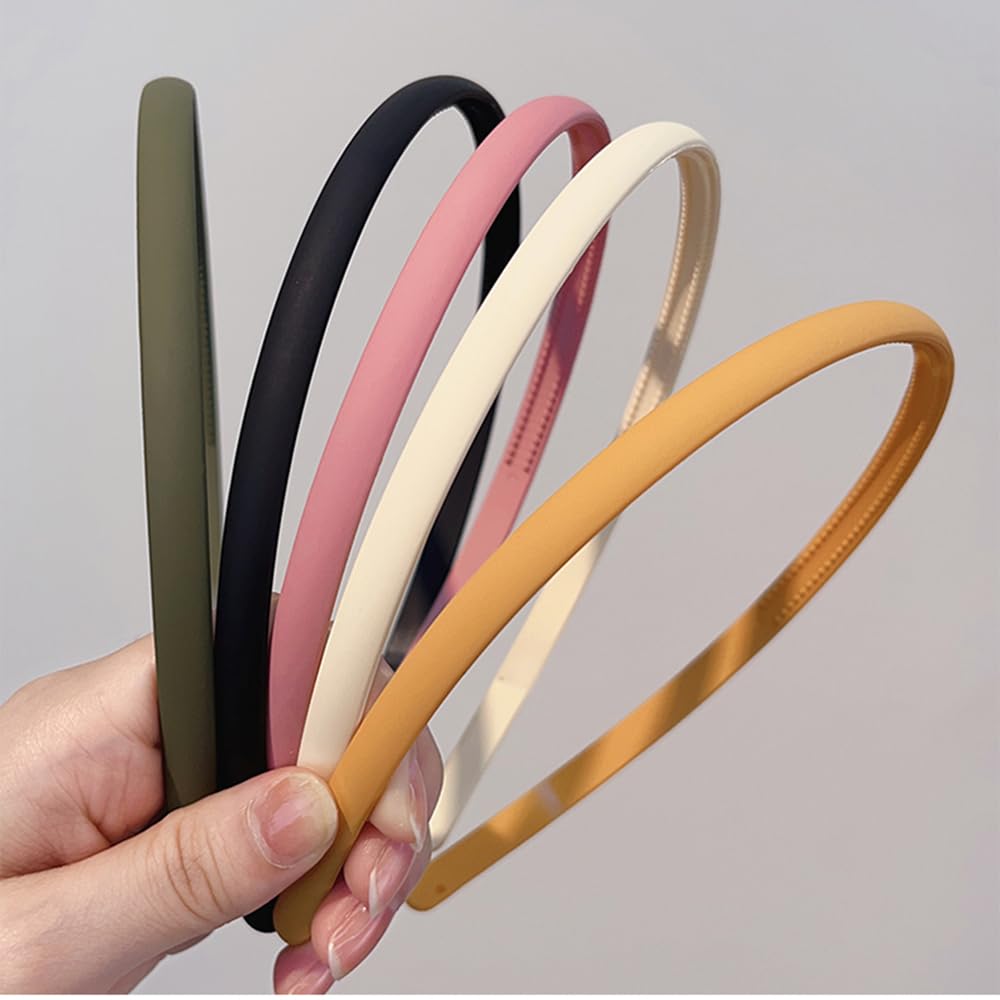 Elegant Slim Pink Alice Hair Bands for Women & Girls - Soft Headband Hair Accessories for School, Work & Everyday Wear