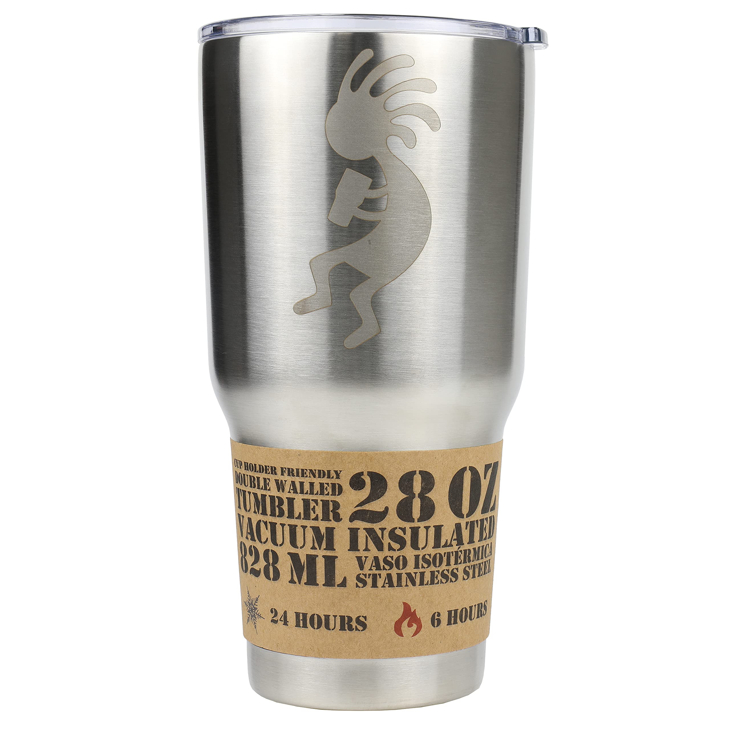 Aquapelli 28oz Vacuum Insulated Stainless Steel Travel Tumbler - Keeps Drinks Hot/Cold for Hours - Perfect for Commuting, Hiking & Office Use