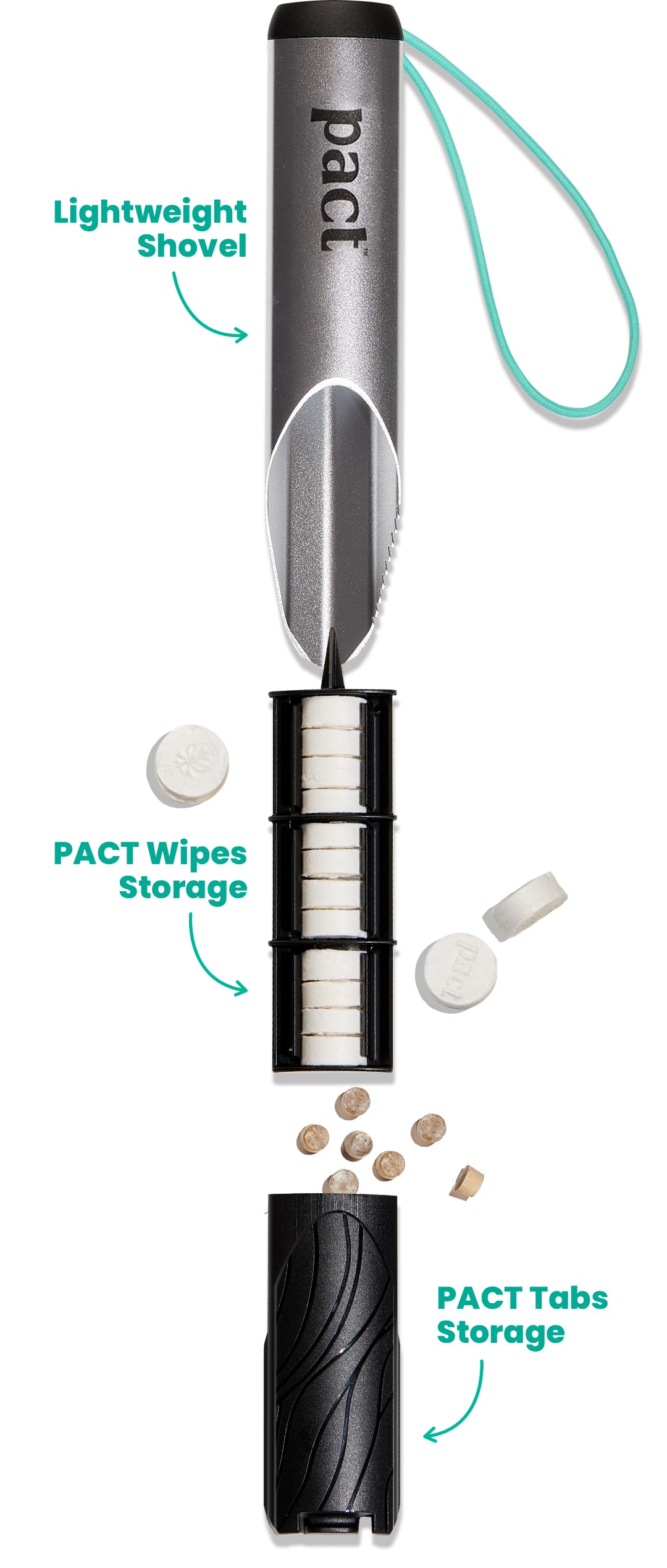 PACT Lite Bathroom Kit - Ultralight Camping & Backpacking Toiletries for Hiking, Travel & Outdoor Adventures - Compact & Portable for Backcountry Trips