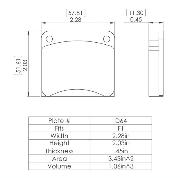 High-Performance F1 DR1 Replacement Brake Pads #1 Compound 6 1019 Full Set - Perfect for Racing, Track Days & High-Speed Driving