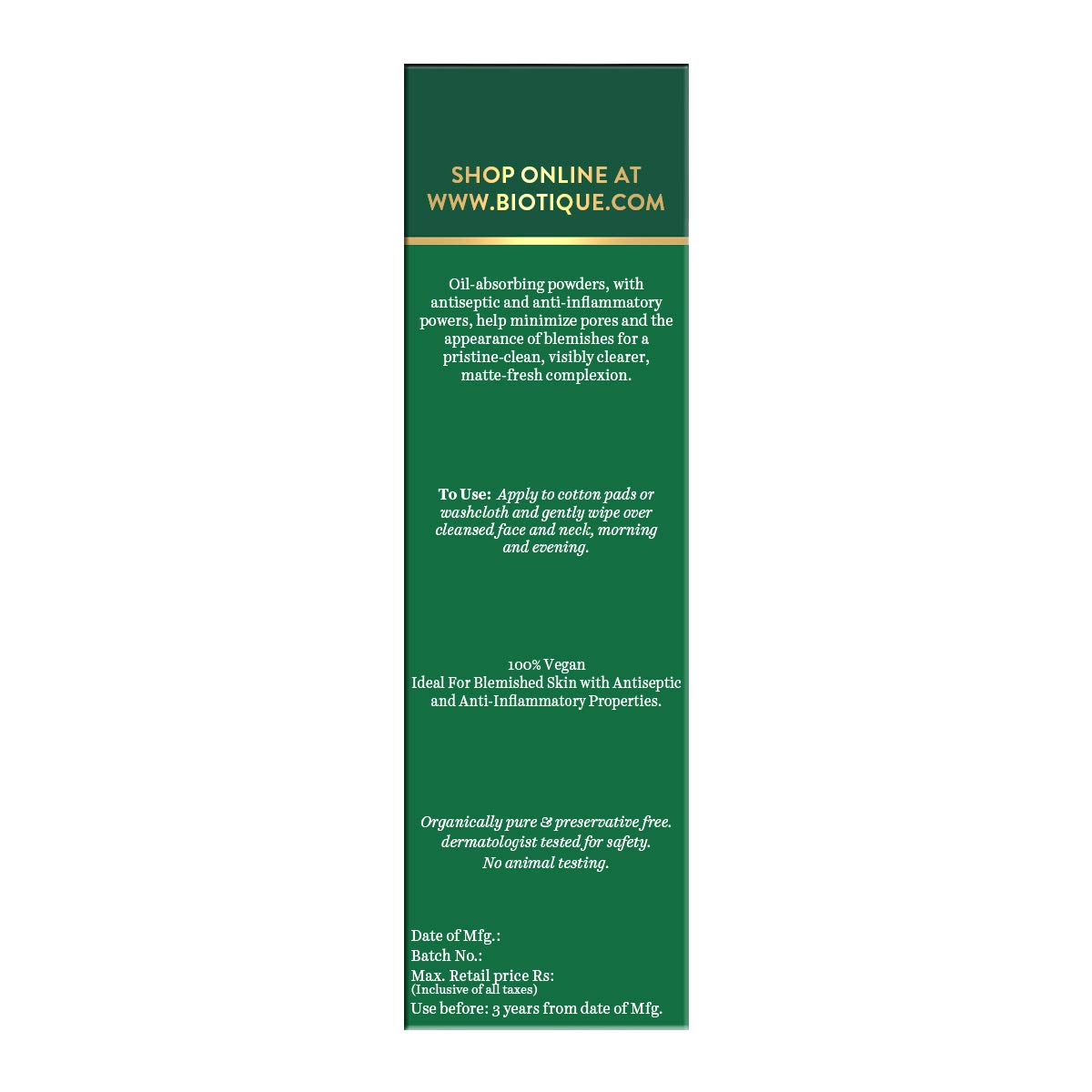 Biotique Tea Tree Skin Clearing Mattifying Facial Toner 120ml - Acne Treatment, Pore Minimizer & Oil Control | Biotique Fruit Brightening Face Pack 75g - Depigmentation, Tan Removal & Glow Booster | Perfect for Oily & Acne-Prone Skin, Daily Skincare Routine