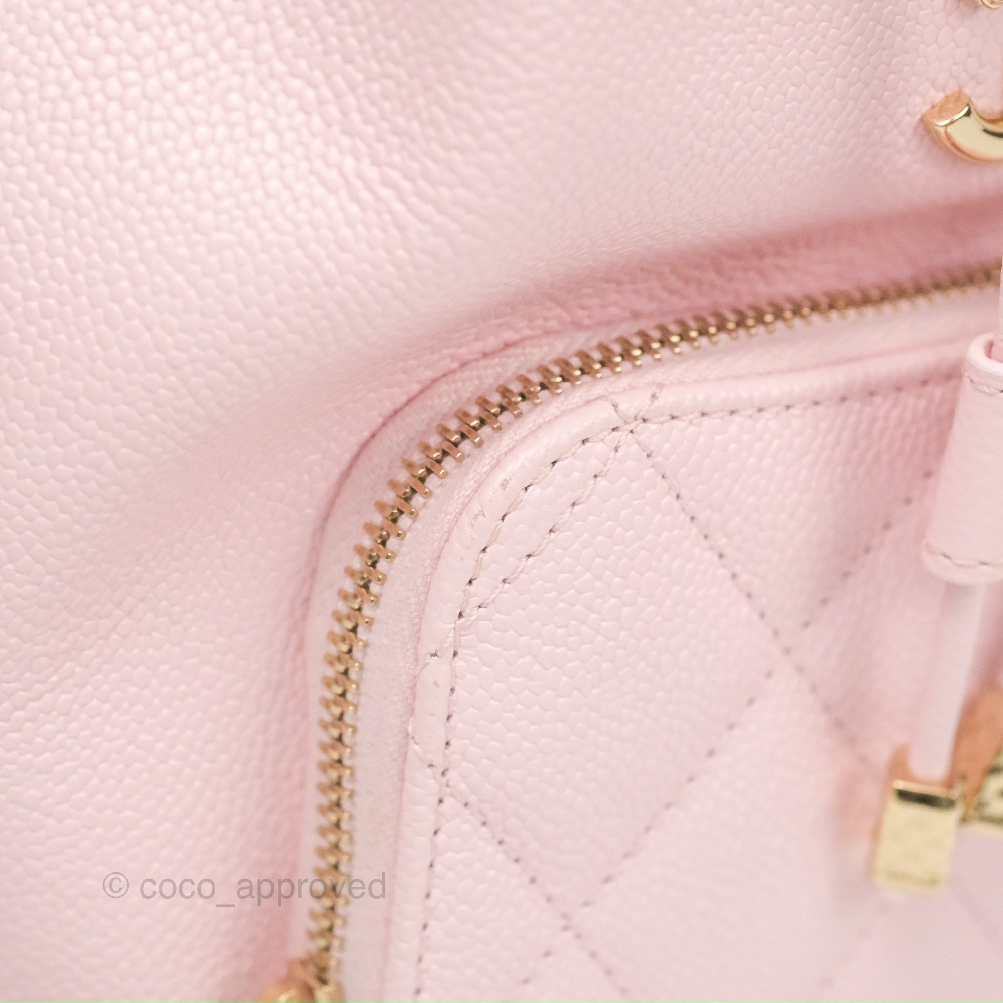 Chanel Business Affinity Drawstring Bucket Bag in Light Pink Caviar Leather with Gold Hardware - Perfect for Work, Travel & Everyday Luxury