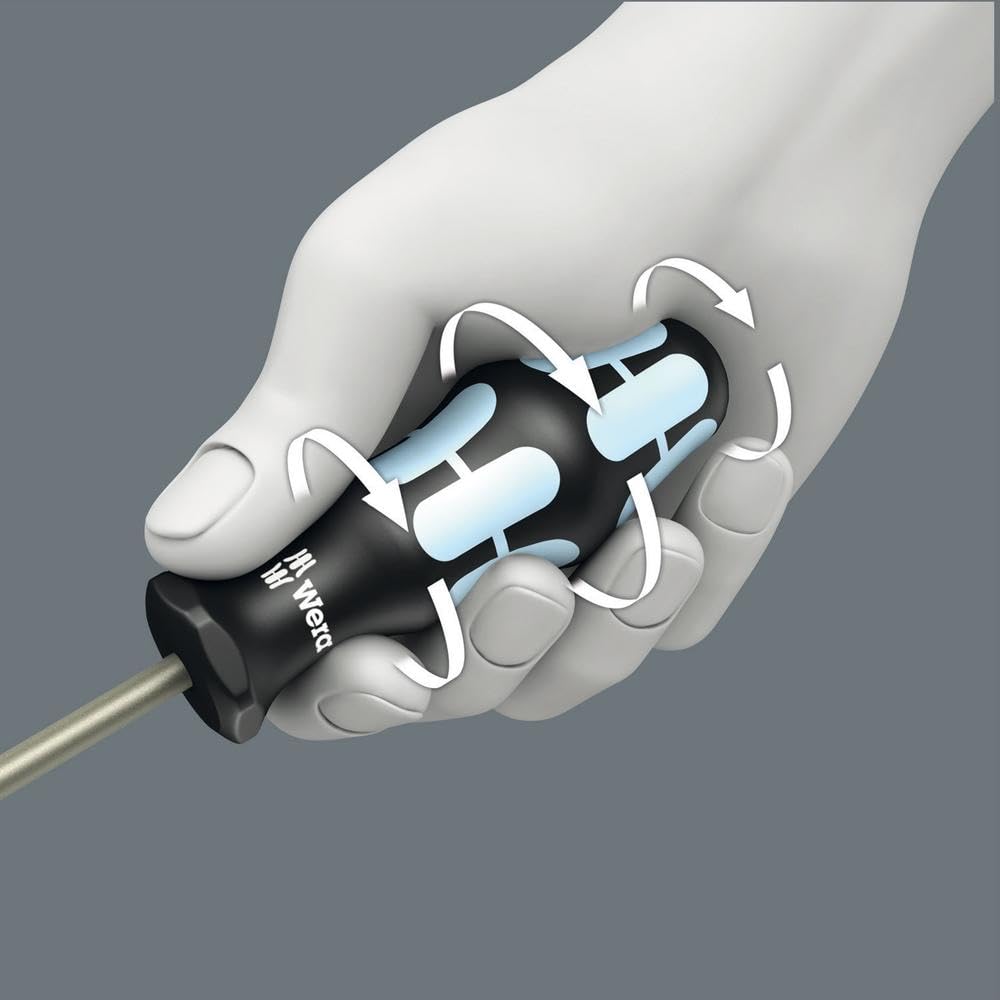 Wera 032023 Kraftform Plus PH3 Stainless Steel Phillips Screwdriver - Professional Precision Screwdriver for Electronics, Appliances, and DIY Projects - Perfect for Home Repair, Workshop, and Industrial Use