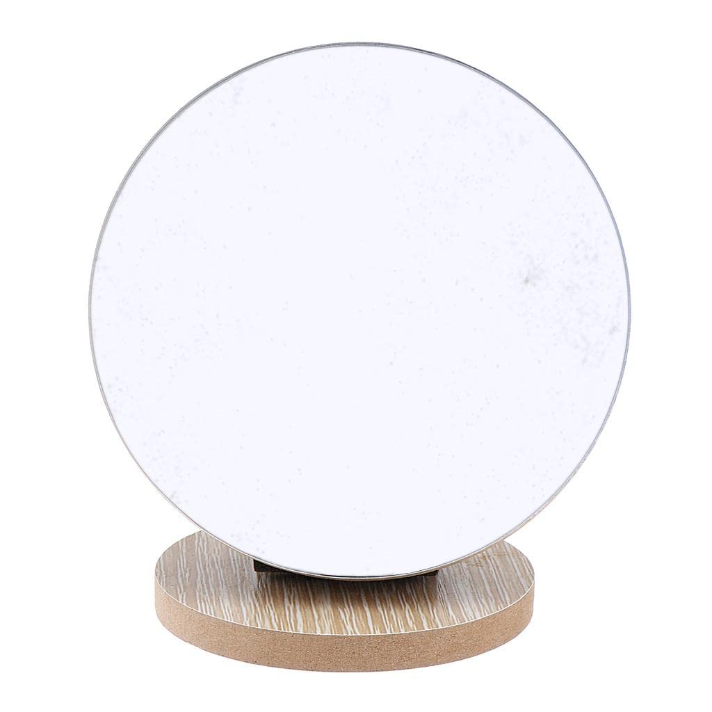 LOSA Folding HD Cosmetic Mirror - 12.5cm & 15cm Dual-Size Portable Makeup Mirror for Travel, Home Vanity & Professional Use | Compact Desktop Beauty Mirror with Bright LED Lights