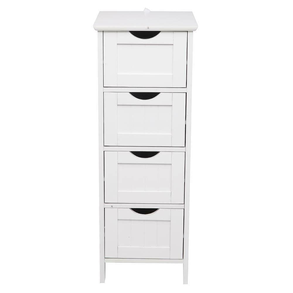 ANTY Floor Cabinet Unit with 4 Drawers - Bathroom Storage Cupboard, Closet Organizer & Shelves for Home, Bedroom, and Office Organization - Space Saving Storage Solution