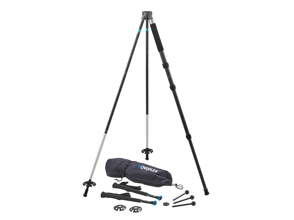 Novoflex TRIOPOD Walking Kit (TRIOWALK) - Lightweight Aluminum Tripod for Hiking, Travel & Photography | Compact & Adjustable for Outdoor Adventures