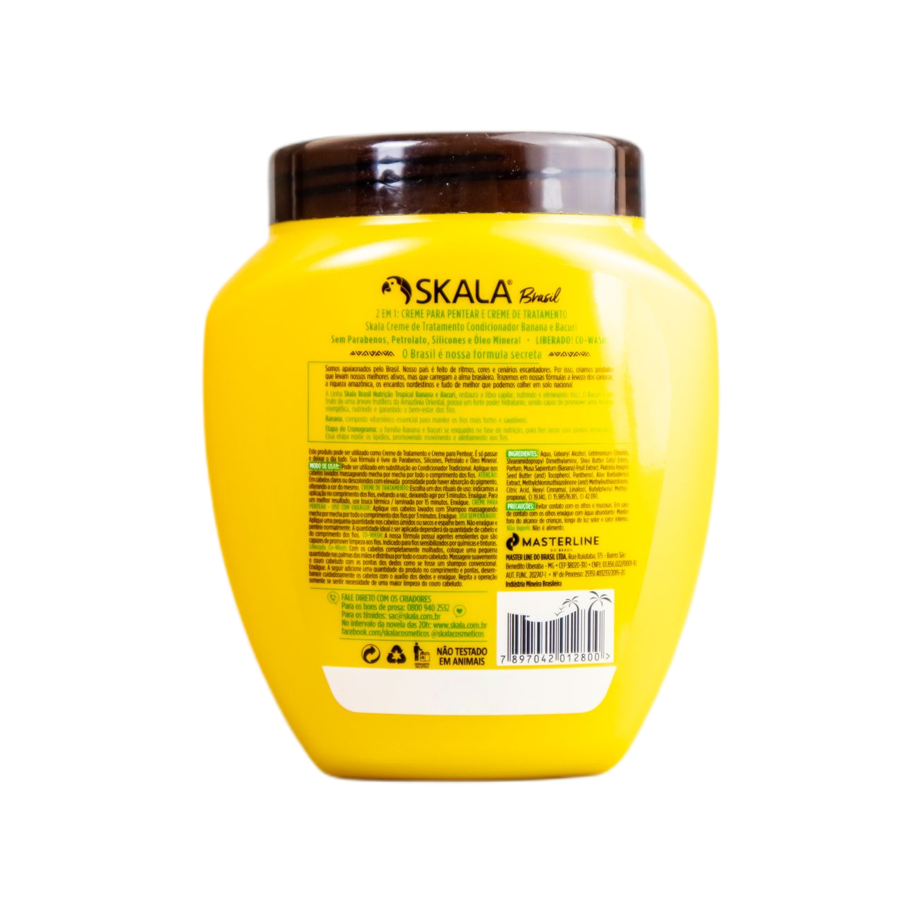 Skala Banana & Bacuri Brazil Deep Conditioning Hair Treatment Cream - Intense Hydration for Dry, Damaged Hair - Perfect for Salon-Quality Hair Care at Home