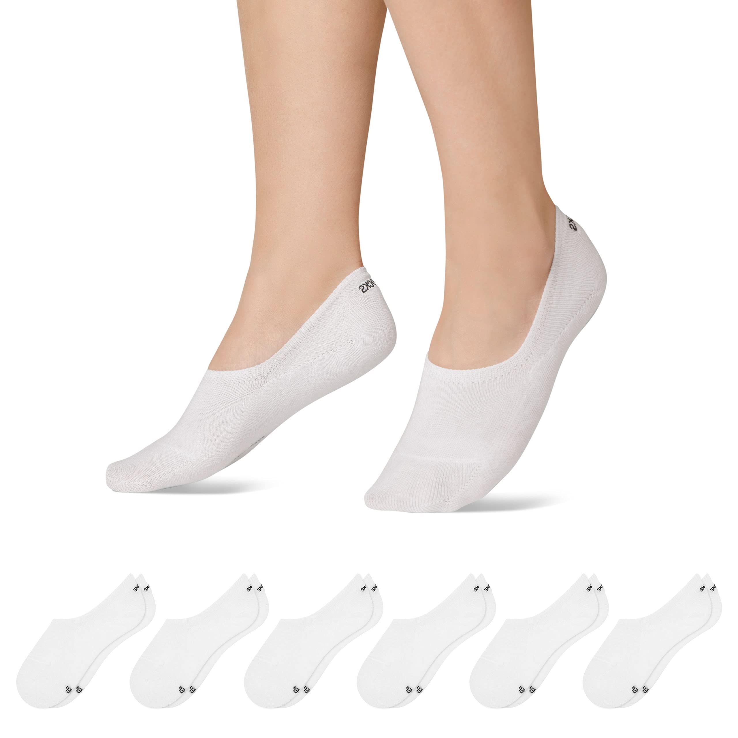 No Show Socks for Women & Men - 6 Pairs Invisible Socks for Sneakers & Flats | Comfortable & Breathable for Daily Wear