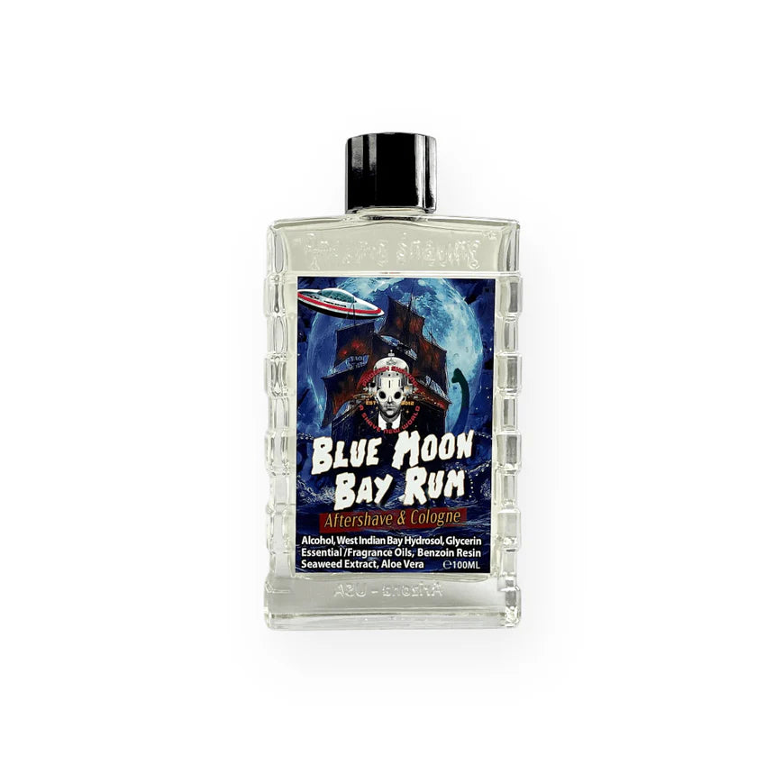 Phoenix Shaving Blue Moon Bay Rum Aftershave Cologne for Men - Alcohol-Free Post Shave Balm with Natural Ingredients - Perfect for Sensitive Skin & Daily Grooming Routine