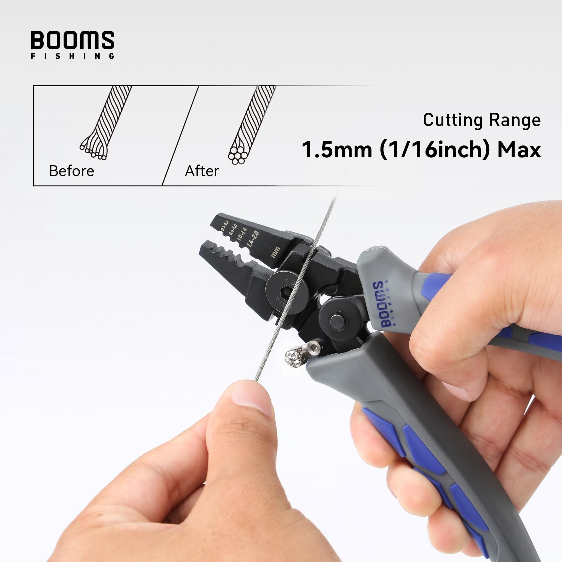 Booms Fishing CP4 Crimping Tool with Cutter - 7