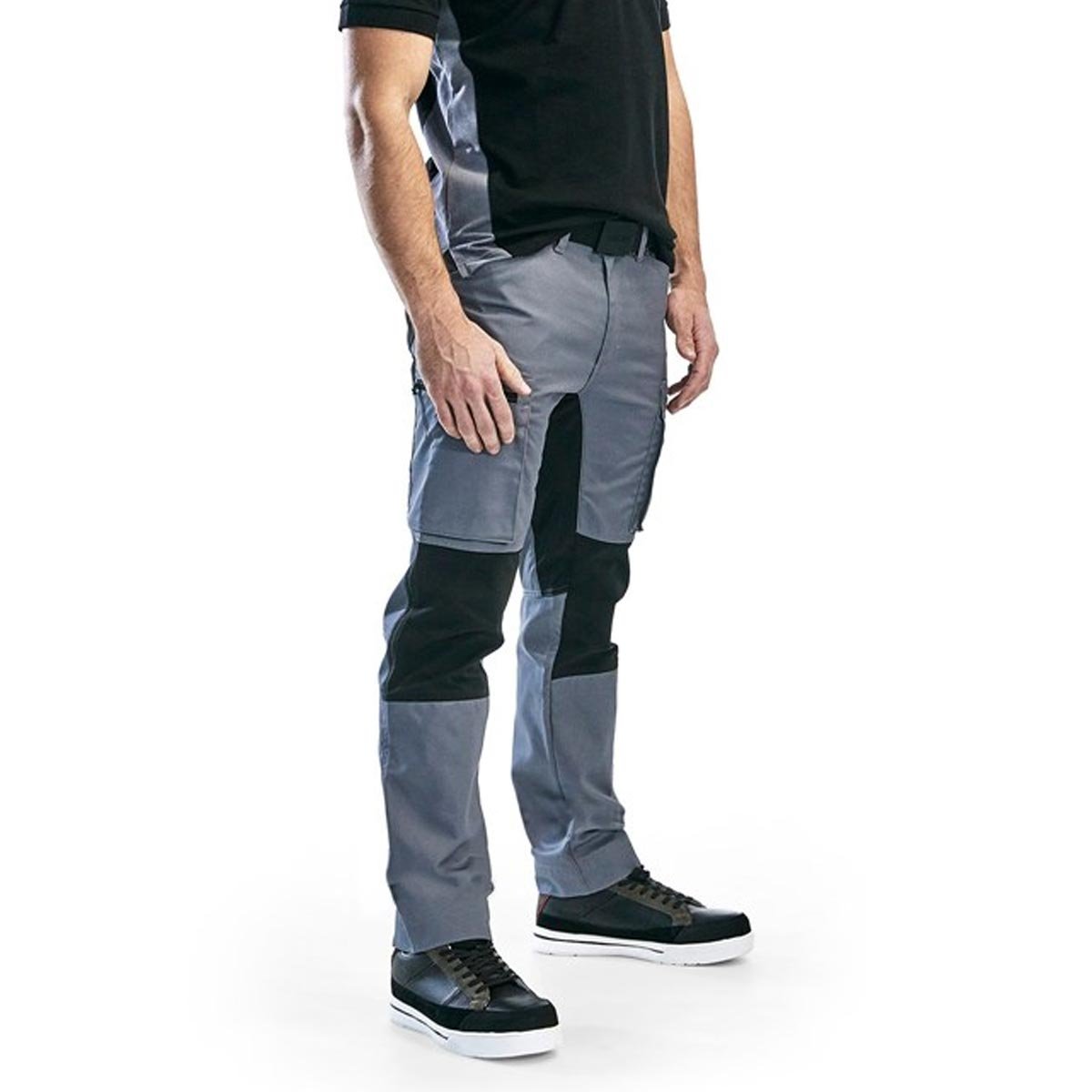 Blaklader 145918458999C56 Stretch Safety Work Pants - Navy Blue & Black - C56 Size - Durable & Comfortable for Construction, Carpentry & Outdoor Work