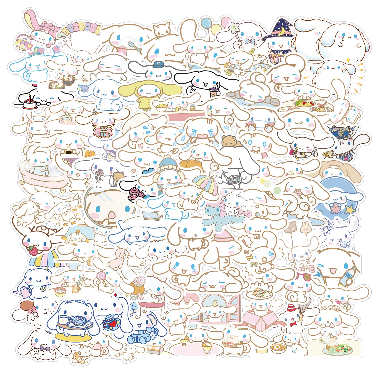 100PCS Cinnamoroll Stickers - Cute Sanrio Dog Vinyl Waterproof Stickers for Kids, Teens, Girls & Adults - Perfect for Phone Cases, Water Bottles, Laptops, Skateboards & Guitar Decoration - Matte Finish & Durable