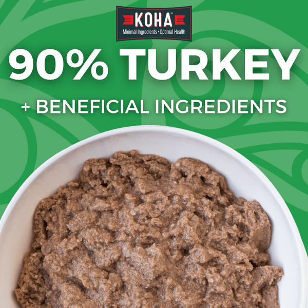 KOHA LID Turkey Entrée Canned Dog Food - Grain-Free, Limited Ingredient Diet for Sensitive Stomachs - Perfect for Dogs with Allergies or Digestive Issues