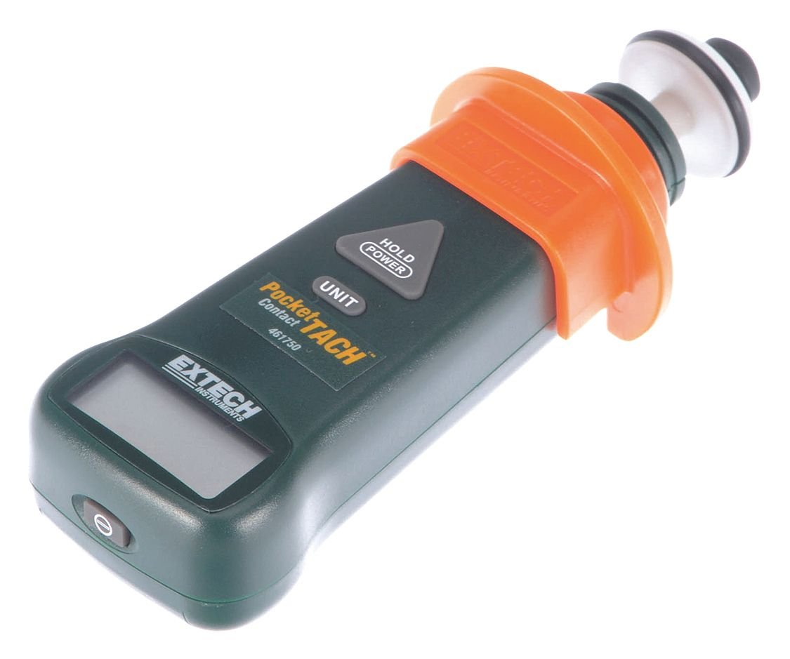 Extech 461750 PocketTach Mini Tachometer - Digital RPM Meter for Motors, Fans & Rotating Equipment | Portable Handheld Tachometer for Industrial, Automotive & Home Use