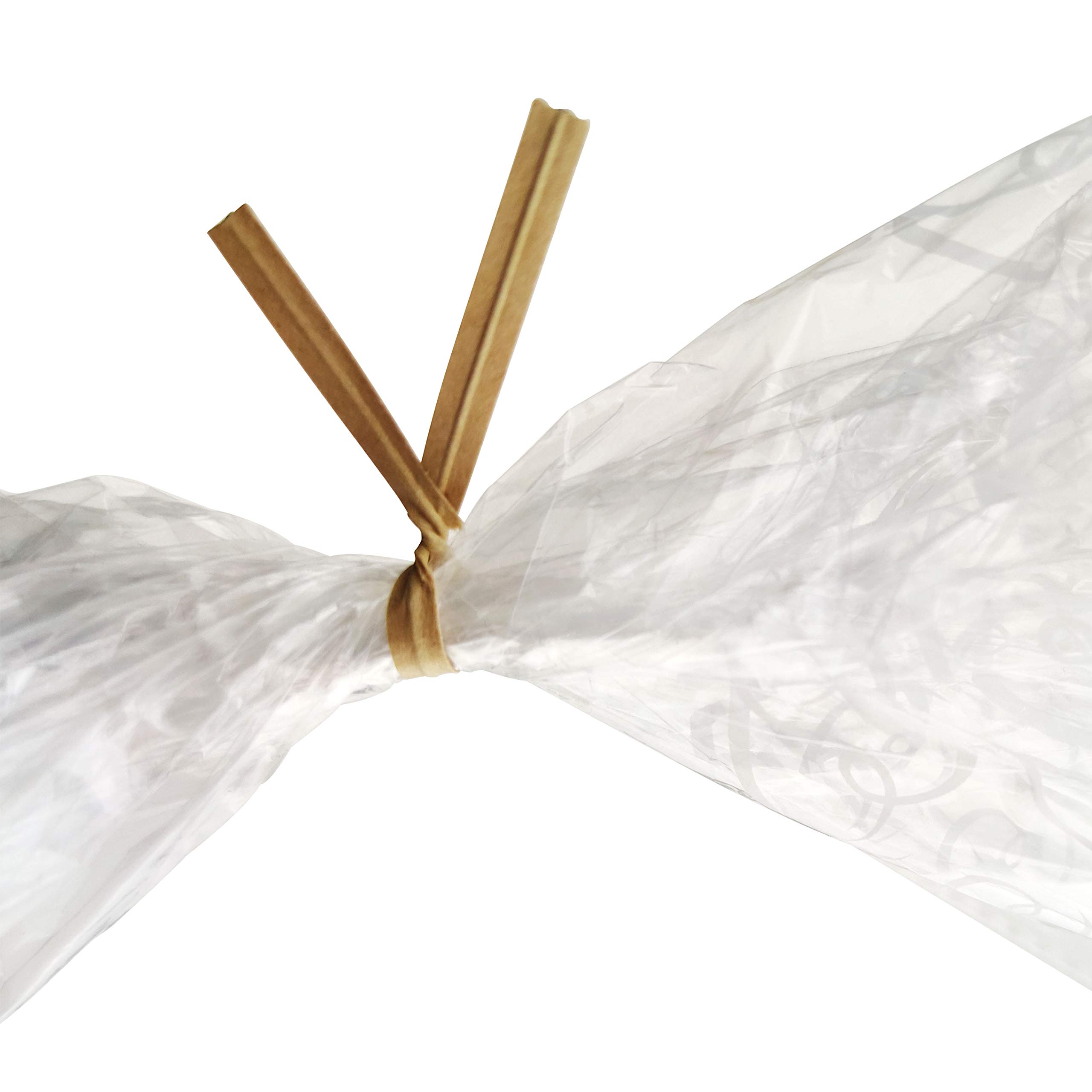 1000 Pcs 4 Inch Kraft Paper Twist Ties for Bakery Packaging, Candy Bags, Gift Wrapping - Eco-Friendly Food Safe Ties for Cookies, Bread, Cakes & Party Favors (Great for Home Baking, Coffee Shops & Retail Stores)