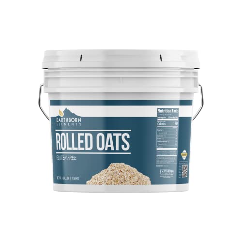 Organic Gluten-Free Rolled Oats - Old Fashioned Bulk Oats 1 Gallon for Baking, Smoothies & Healthy Breakfast | Non-GMO, Vegan & Kosher Certified