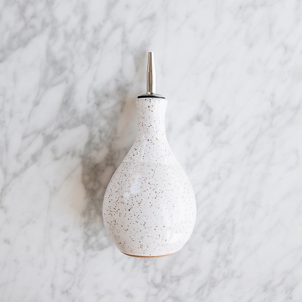 Premium Ceramic Oil Dispenser Bottle - Elegant Olive Oil & Vinegar Cruet for Kitchen, Salad Dressing & Gourmet Cooking