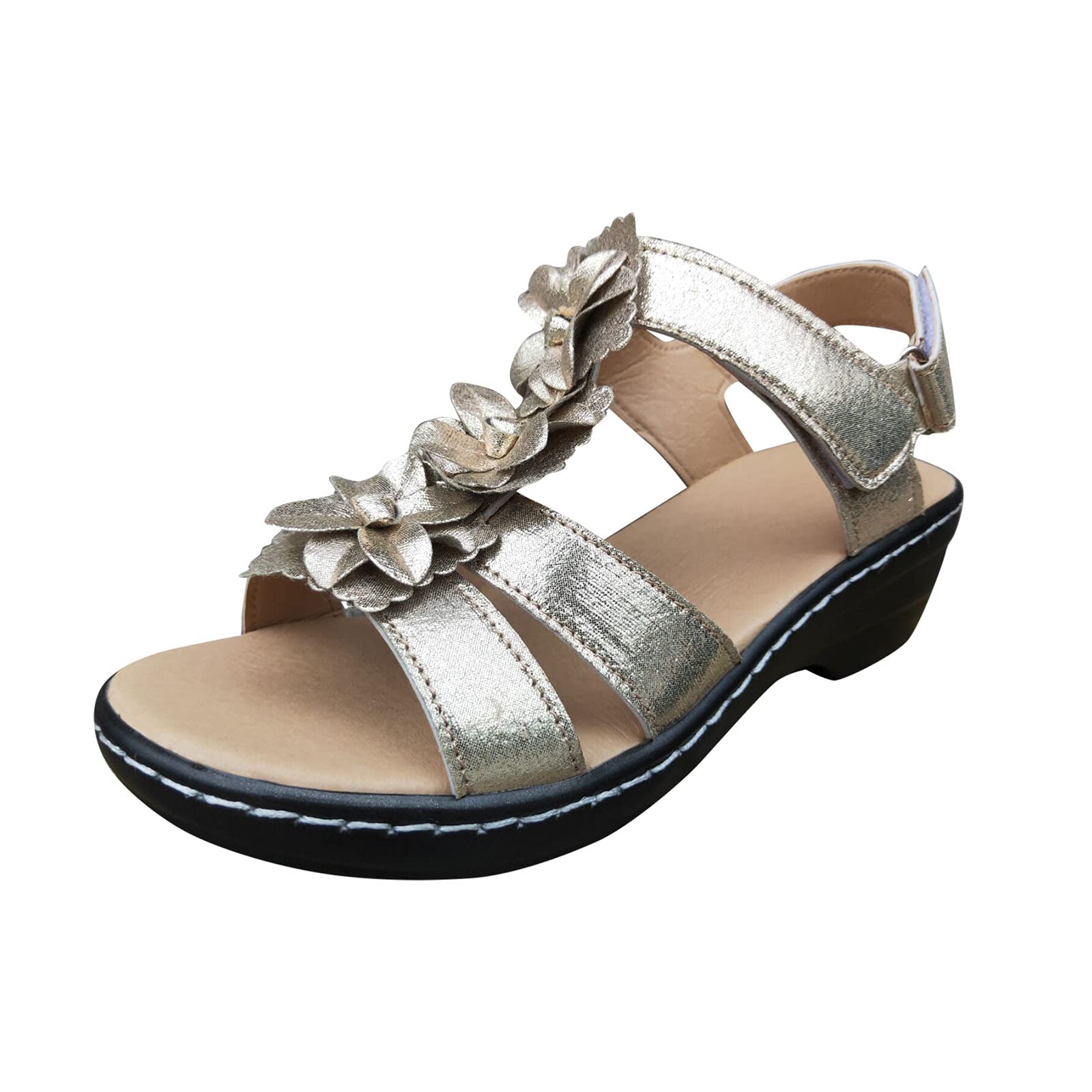 Sparkling Rhinestone Women's Sandals - Elegant Gold Gladiator Sandals for Women | Perfect for Beach, Party & Summer Outfits