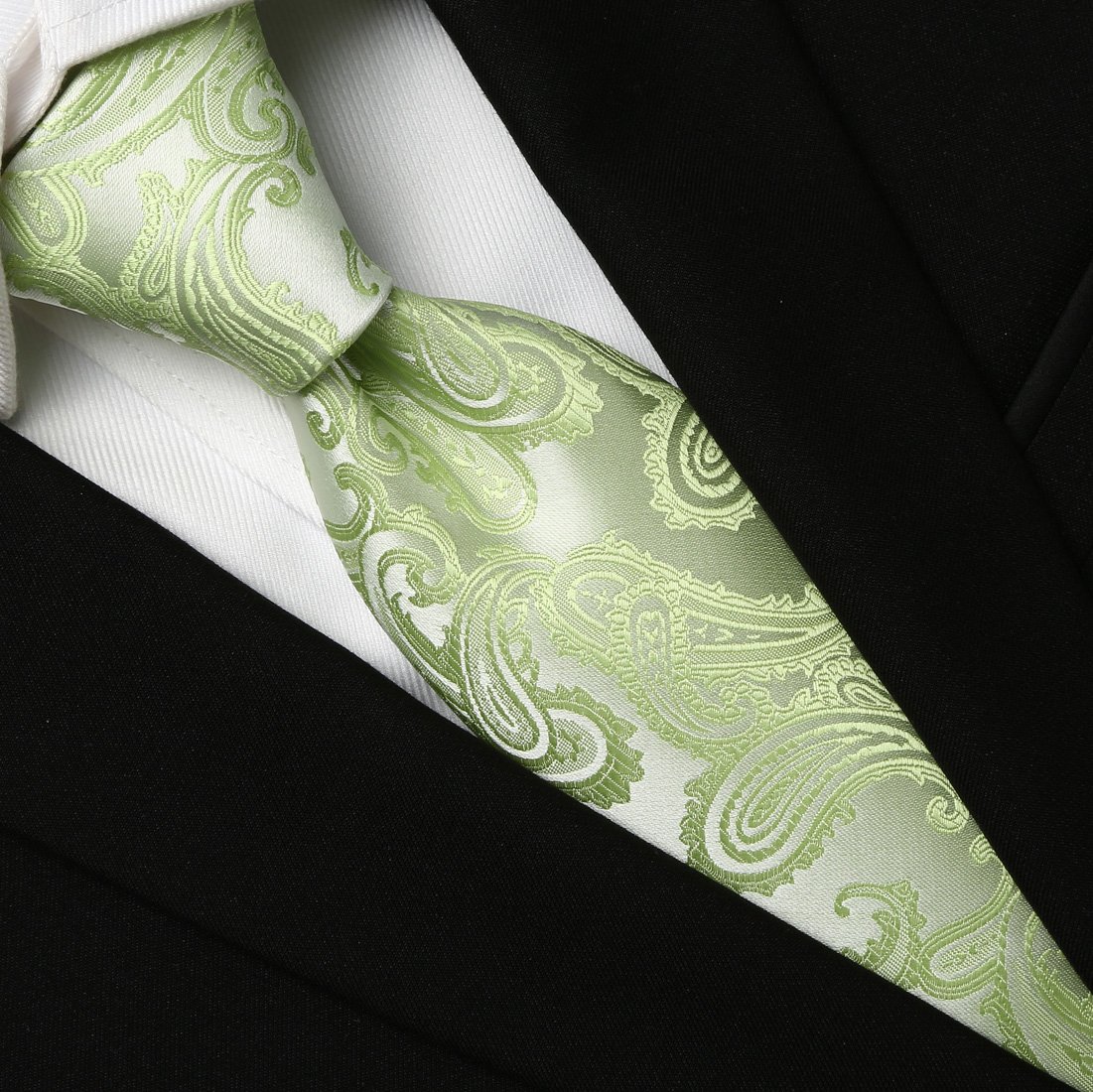 KissTies Men's Classic Paisley Silk Necktie for Business, Wedding & Formal Events - Premium Gift Box Included - Perfect for Office, Interviews & Special Occasions
