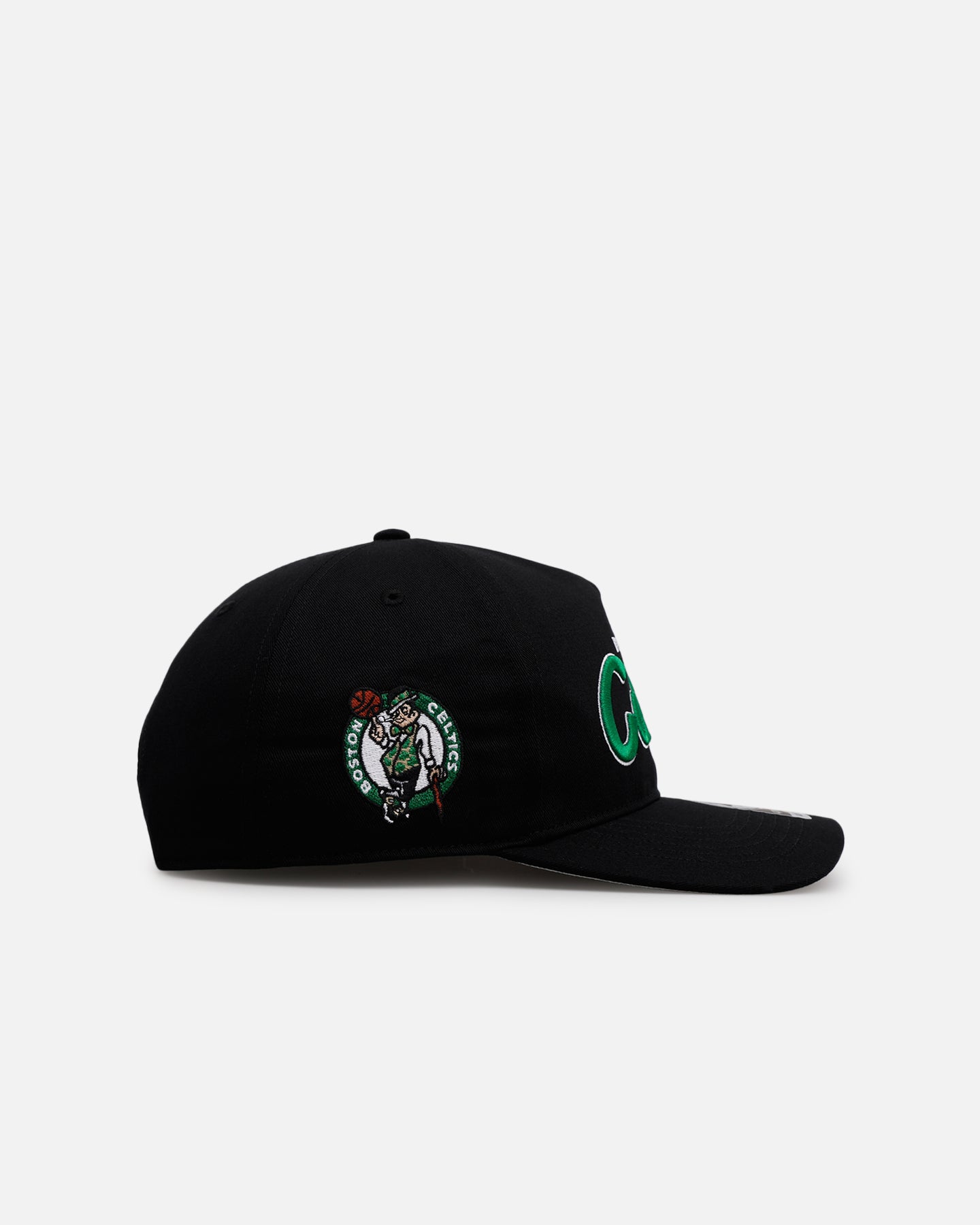 47 Brand Boston Celtics 'Black Dome Script' 47 Hitch Snapback Black Hat - Official NBA Licensed Adjustable Baseball Cap for Men & Women - Perfect for Basketball Games, Streetwear Fashion & Sports Fans