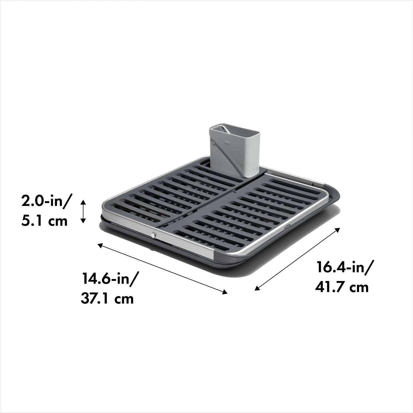 Stainless Steel Foldable Dish Drying Rack - Space Saving, Rustproof & Durable for Kitchen Countertop - Perfect for Small Apartments, RVs & Camping