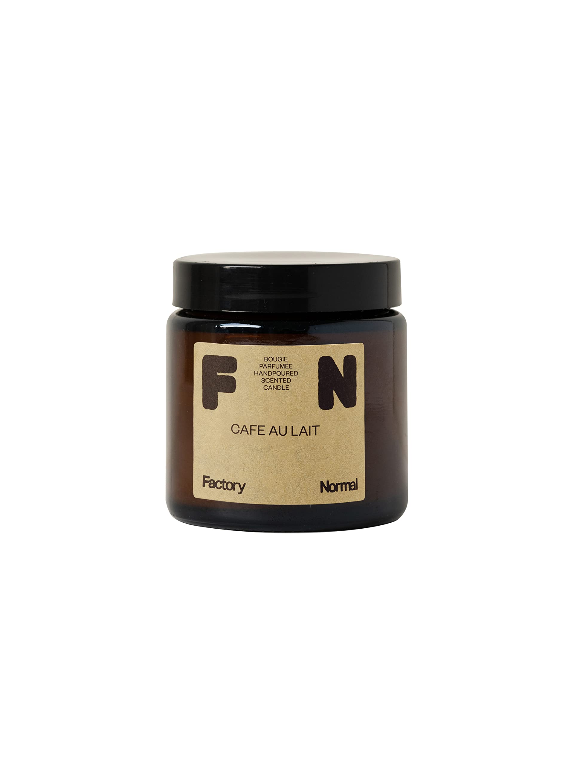 Premium Cafe Au Lait Scented Soy Candle - Handmade in Amber Jar, 4oz, 18-Hour Burn Time - Perfect for Home, Office & Relaxation