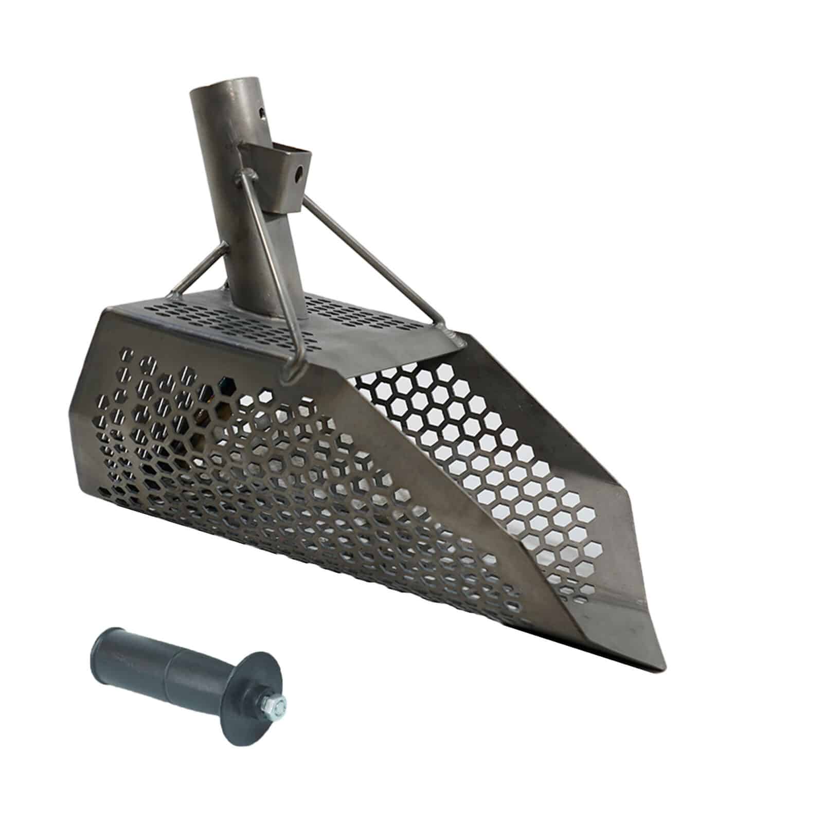 Dune Scoops ProSeries Typhon Titanium Beach Sand Scoop - 1.5mm Thick with 5mm/7mm/9mm Hole Combination - Perfect for Metal Detecting, Treasure Hunting & Beachcombing