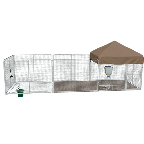 8' X 24' Heavy Duty Galvanized Steel Dog Kennel - Ultimate Pro Outdoor Dog Run for Large Dogs - Perfect for Backyard, Farm & Pet Safety