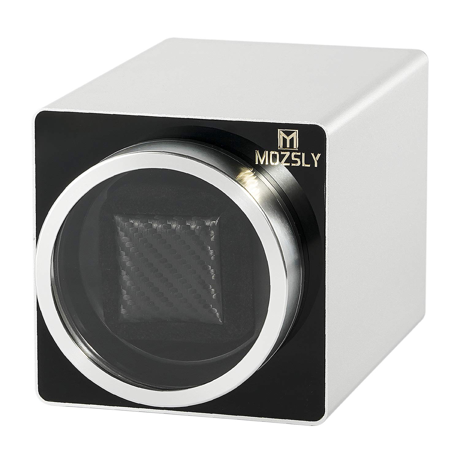 MOZSLY Single Watch Winder for Automatic Watches - 12 Rotation Modes, Ultra Quiet Motor, Premium Metal Case - Perfect for Watch Collectors & Luxury Timepiece Storage at Home/Office