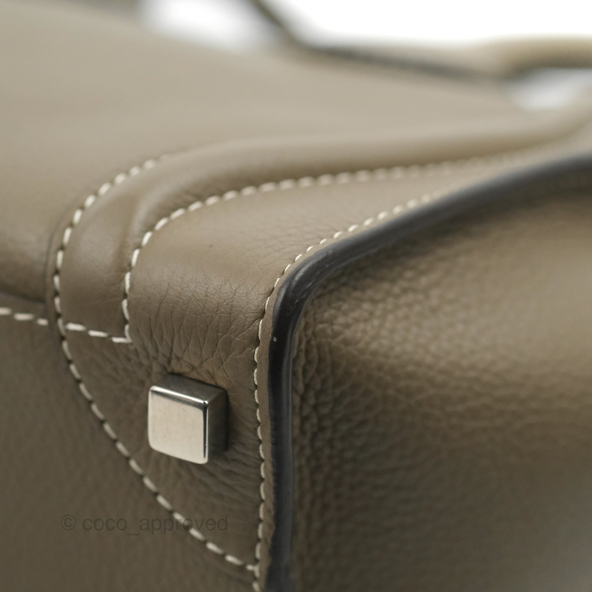Celine Micro Luggage Handbag in Souris Grained Calfskin Leather - Stylish Crossbody Bag for Women, Perfect for Work, Travel & Everyday Use