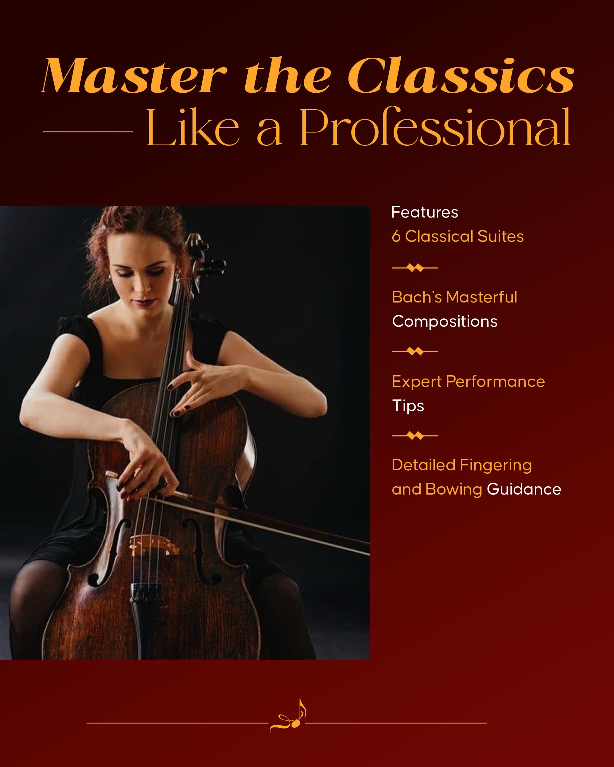 Bach Cello Suites Book - 6 Suites for Violoncello Solo: Schirmer Library of Classics Vol.1565 | Perfect for Cello Practice, Performances & Music Education