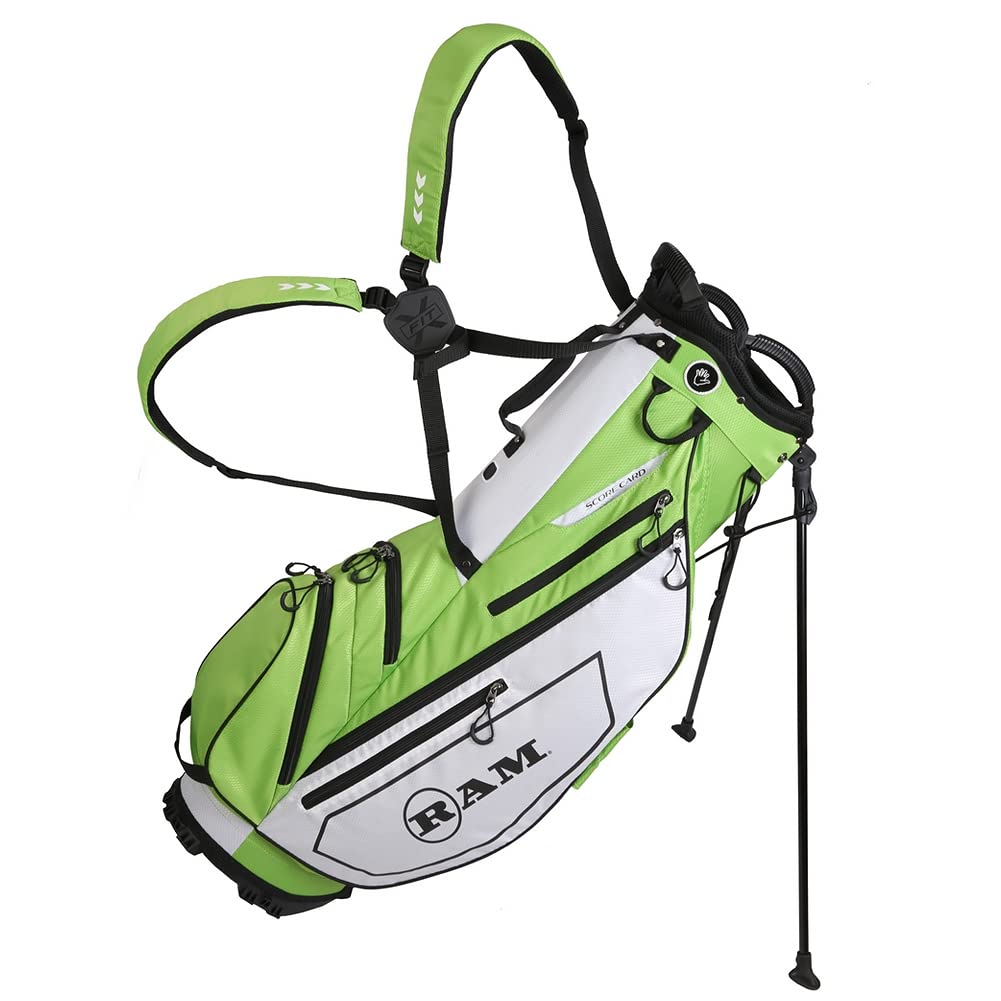Ram Golf FX Lightweight Stand Carry Bag - Premium Golf Stand Bag with 5-Way Divider, Comfortable Dual Strap - Perfect for Walking the Course, Driving Range & Weekend Golf Games
