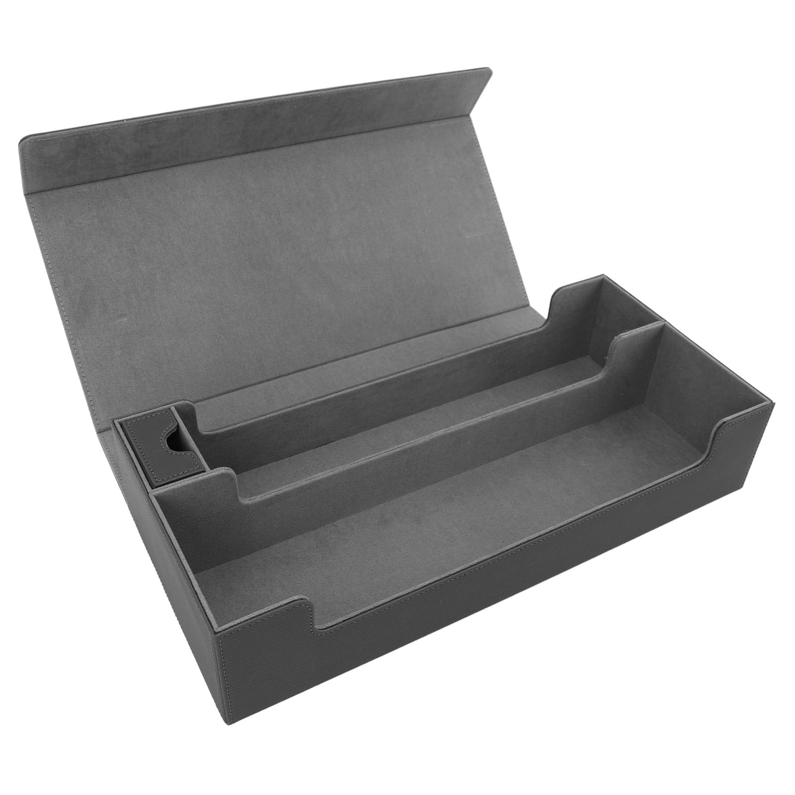 Premium PU Leather Trading Card Storage Box with Magnetic Closure - Holds 100+ Cards, Durable & Stylish Grey Deck Box for MTG, Pokemon, and Yugioh - Perfect for Collectors, Gamers, and Travel Protection