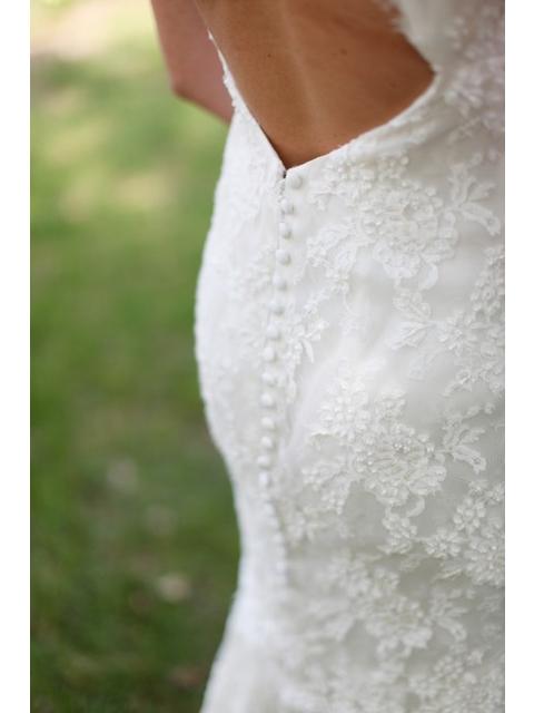 Nicole Miller NM9978 Elegant Lace Wedding Gown - White Bridal Dress for Church Ceremony & Beach Weddings