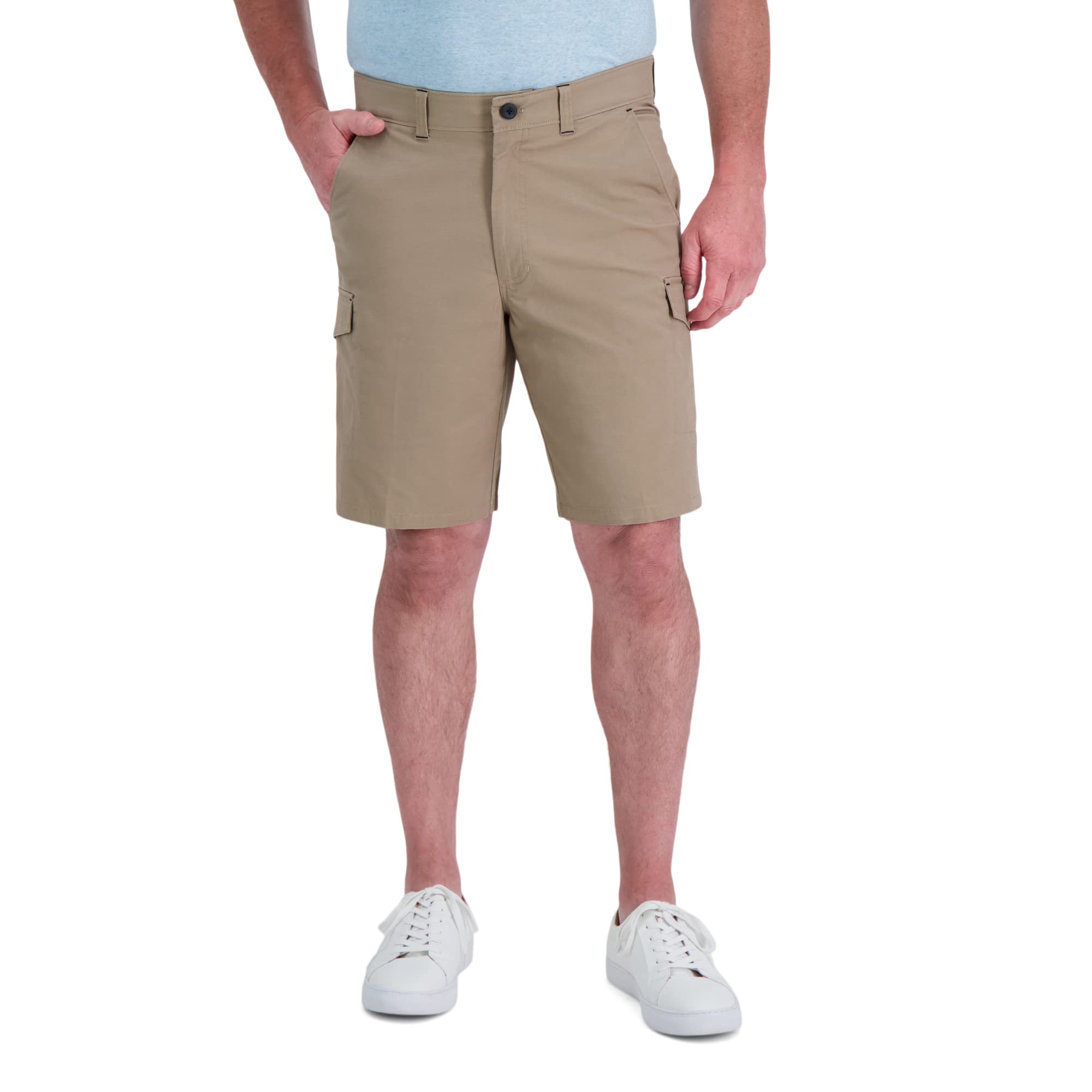 Haggar Men's Comfort Cargo Utility Shorts - Relaxed Fit with Multiple Pockets | Regular & Big & Tall Sizes | Perfect for Outdoor Activities, Travel & Casual Wear