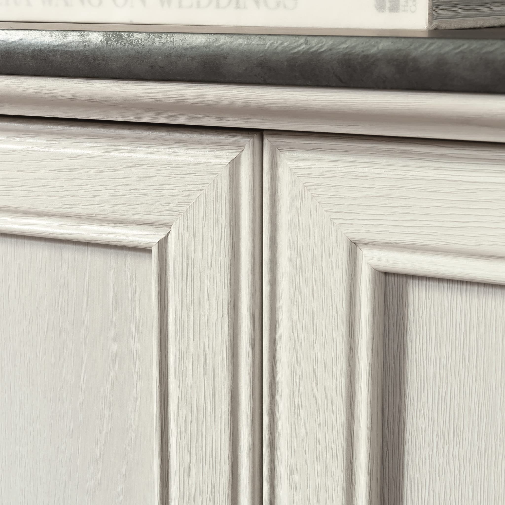 Sauder Palladia Book Shelf - Storage Bookcase with Doors & Adjustable Shelves in Glacier Oak Finish - Perfect for Home Library, Office & Living Room Organization