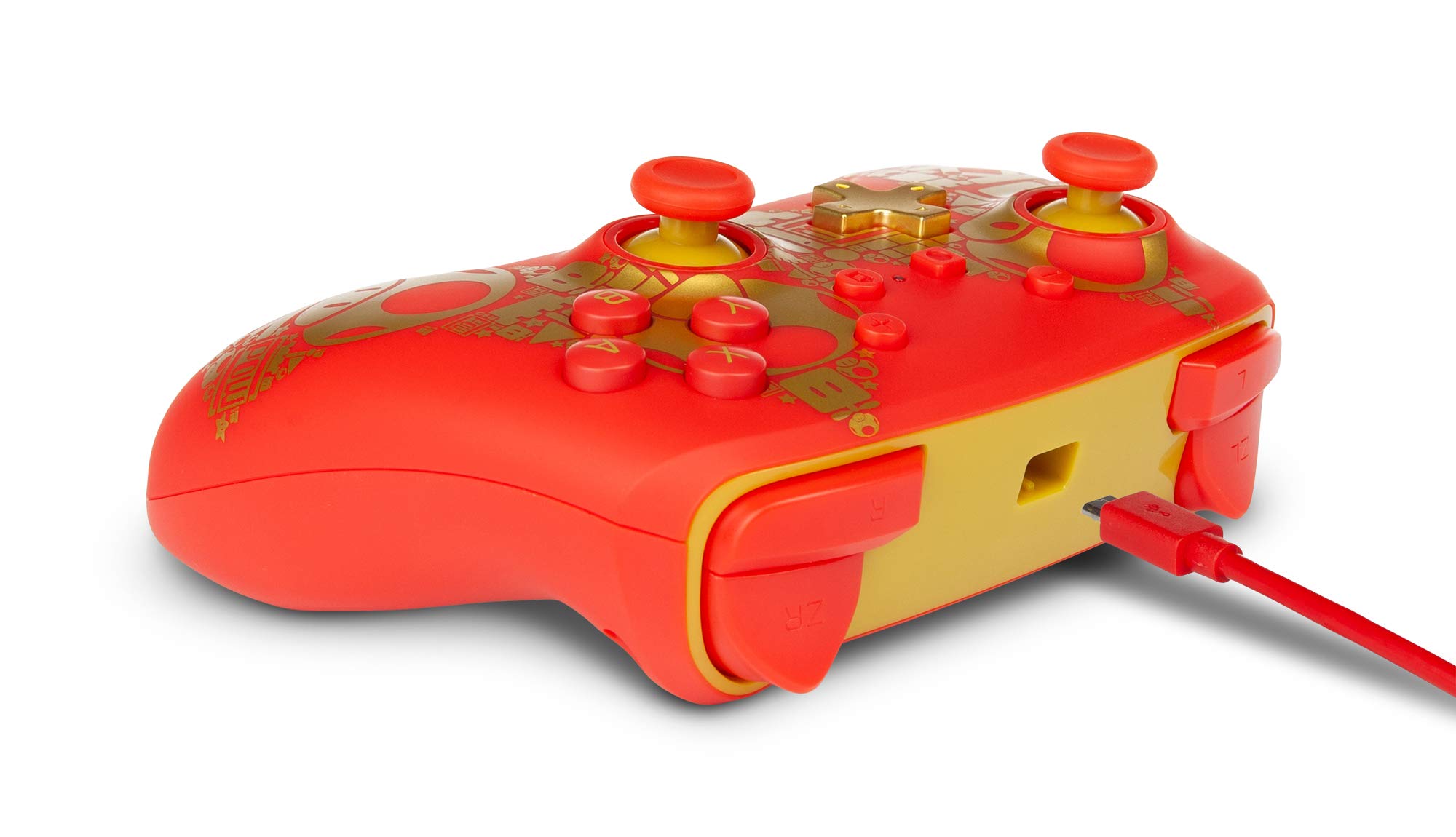 PowerA Enhanced Wired Controller for Nintendo Switch, Switch OLED & Switch Lite - Officially Licensed Mario: Golden Edition - Gaming Accessory for Kids & Adults - Perfect for Multiplayer & Single Player Gaming Sessions