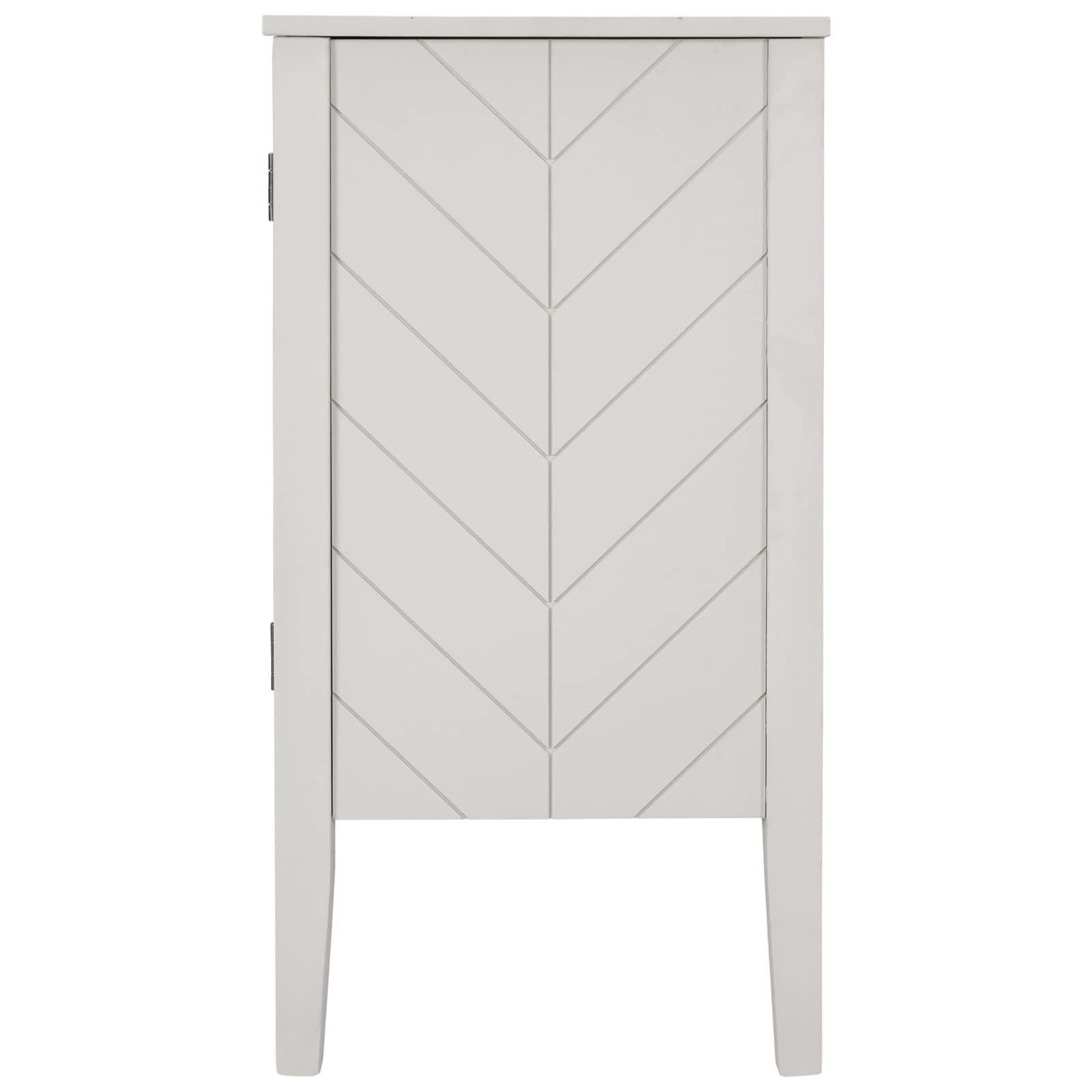 Antique White Wooden Accent Storage Cabinet with Adjustable Shelf - Stackable Sideboard Buffet Cabinet, Modern Console Table for Entryway, Living Room, Bedroom - Easy Assembly, Cream White | Perfect for Home Organization, Farmhouse Decor & Small Space Storage Solutions