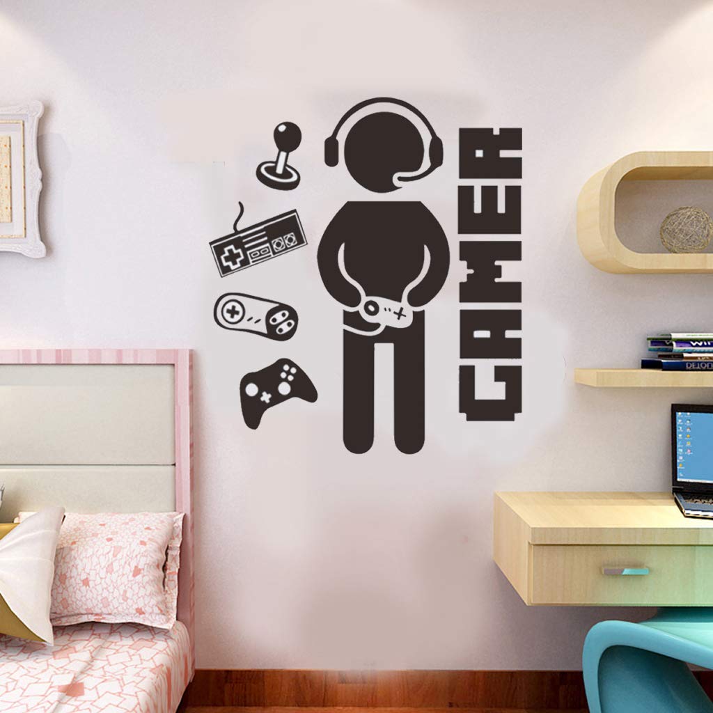 Gamer Decals Creative Video Game Wall Stickers for Boys Bedroom, Kids Room, Playroom - Perfect Wall Decor for Gaming Enthusiasts and Kids' Spaces
