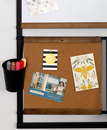 1Thrive Sarah Home Planning & Organizing System - Large Whiteboard, Chalkboard & Cork Board Combo with Liquid Chalk Markers | Perfect for Home Office, Kitchen, Classroom & Family Organization