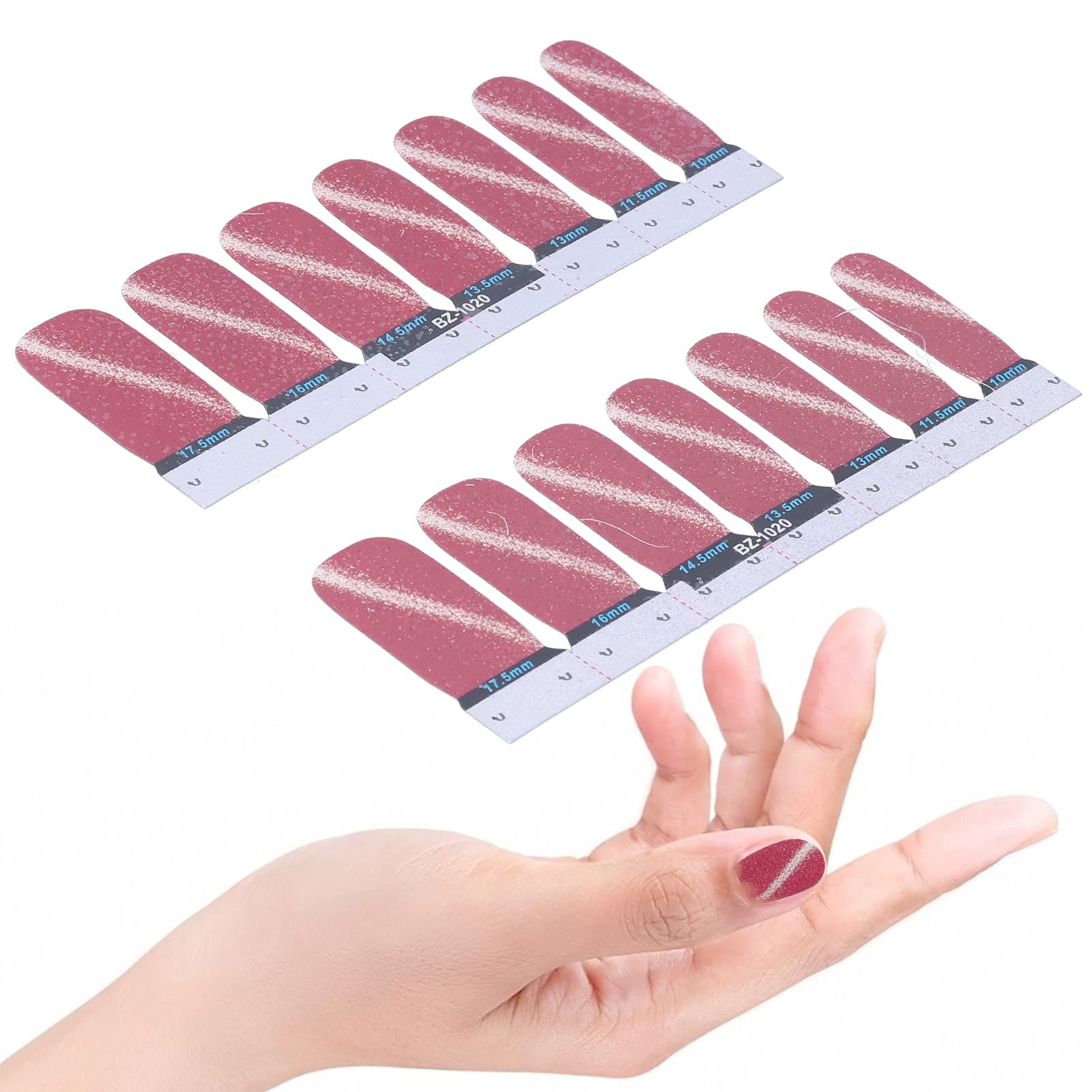 Premium Nail Polish Decals - 20 Unique Nail Art Stickers for Salon & Home Manicures | Waterproof DIY Nail Designs for Parties, Weddings & Special Occasions