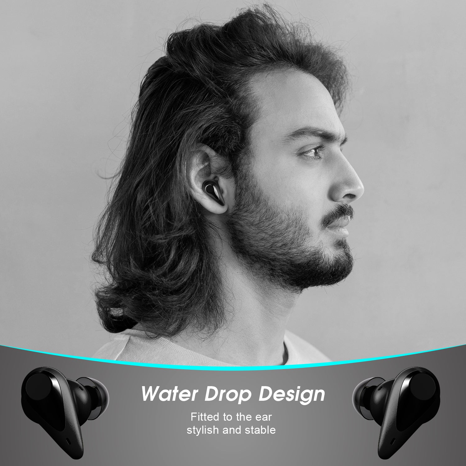 Wireless Bluetooth 5.0 Earbuds with Charging Case, Touch Control & Built-in Mic - Perfect for Gym, Running & Commuting