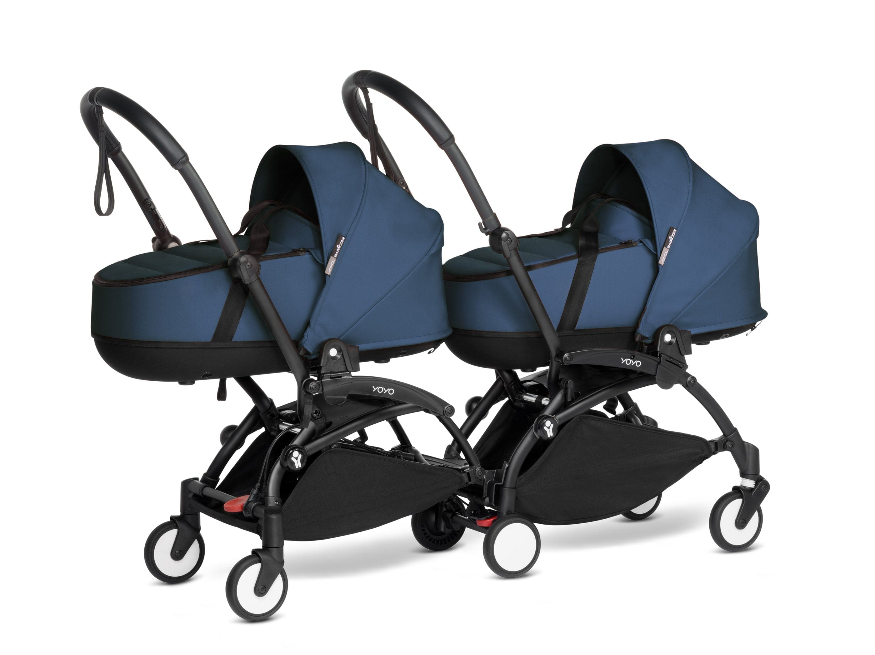 Stokke YOYO 3 Double Stroller with Bassinet - Lightweight Compact Travel Stroller for Twins - Perfect for Air Travel, City Walks & Outdoor Adventures