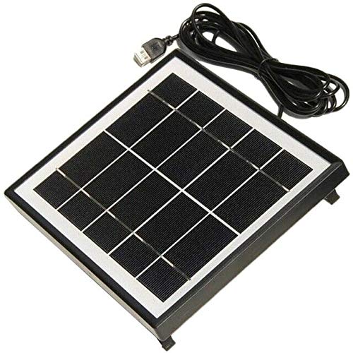 PRAV® 5.5W Solar Phone Charger with USB Output - Portable Mono Solar Panel Power Bank for iPhone, Android, Camping, Hiking & Emergency Power Supply (Beige)