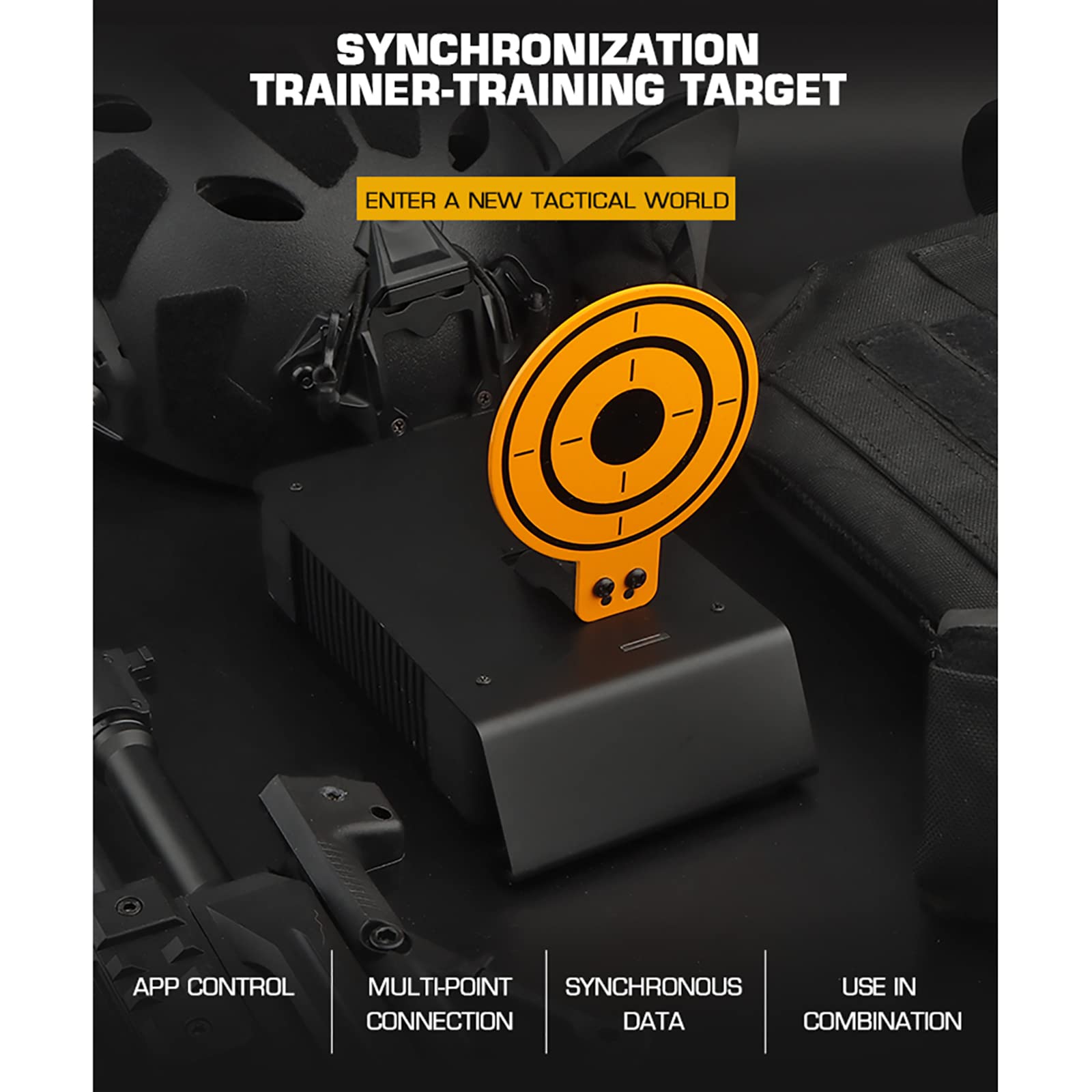 Wireless Tactical Auto Shooting Target with APP Training System - Light Mode & Multi Connection for Airsoft, Paintball, CS & Wargame Practice - Perfect for Indoor/Outdoor Shooting Range & Tactical Training