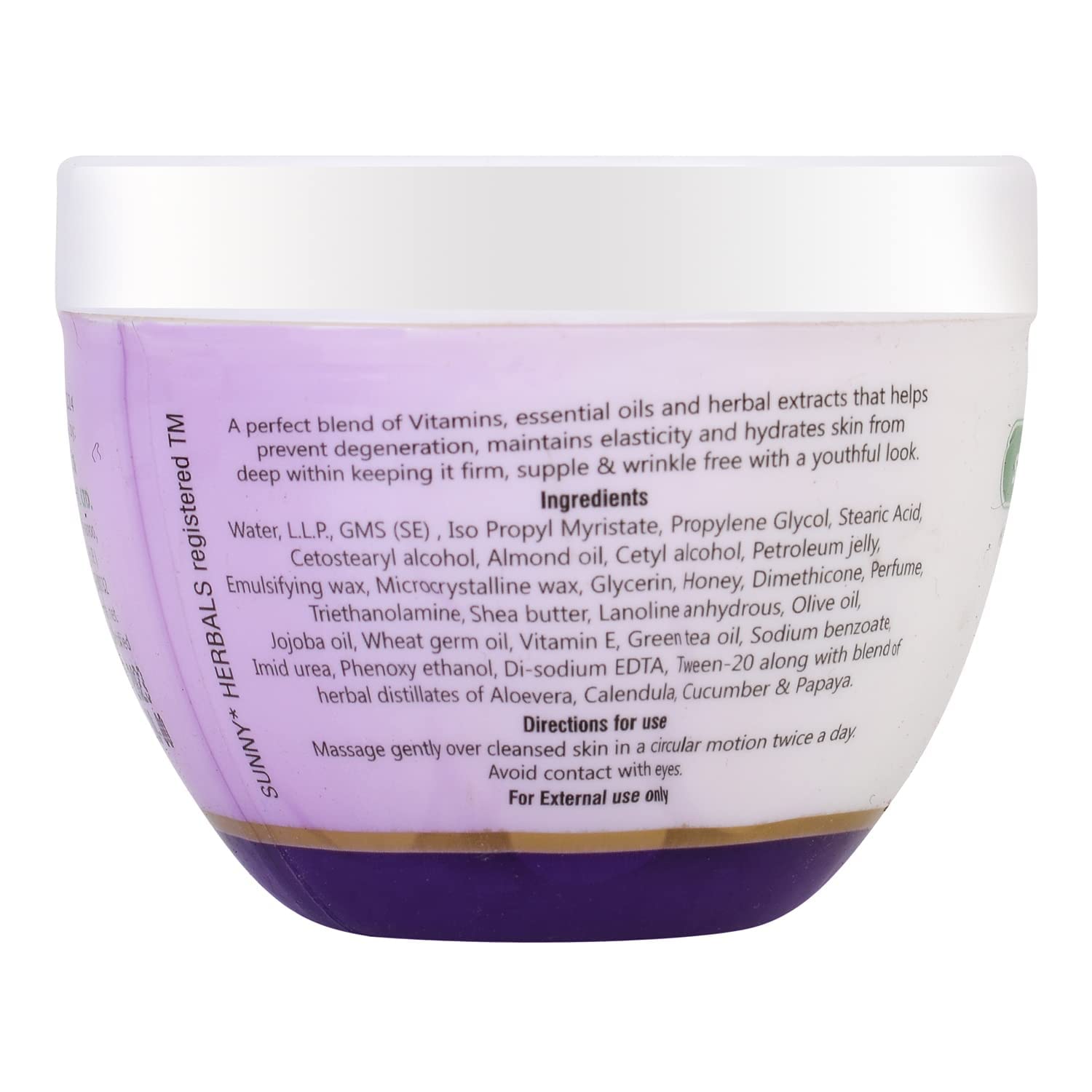 Sunny Under Eye & Anti Wrinkle Cream - 50gm | Dark Circle & Puffiness Reducer | Deep Hydration for Toned Skin | Anti-Aging & Wrinkle Prevention | Perfect for Night Routine & Travel Skincare