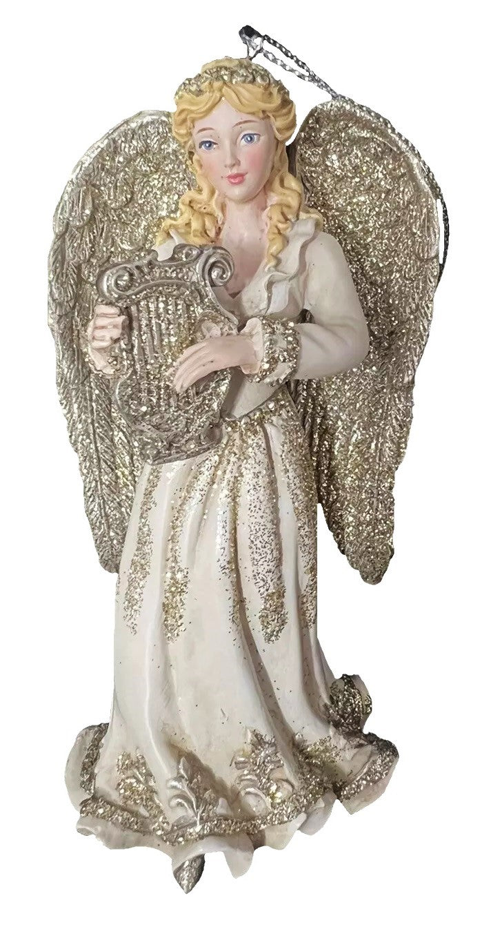 5.25 Inch Platinum Angel Ornament - Elegant Christmas Tree Decor, Holiday Home Decoration, Gift for Collectors & Angel Lovers